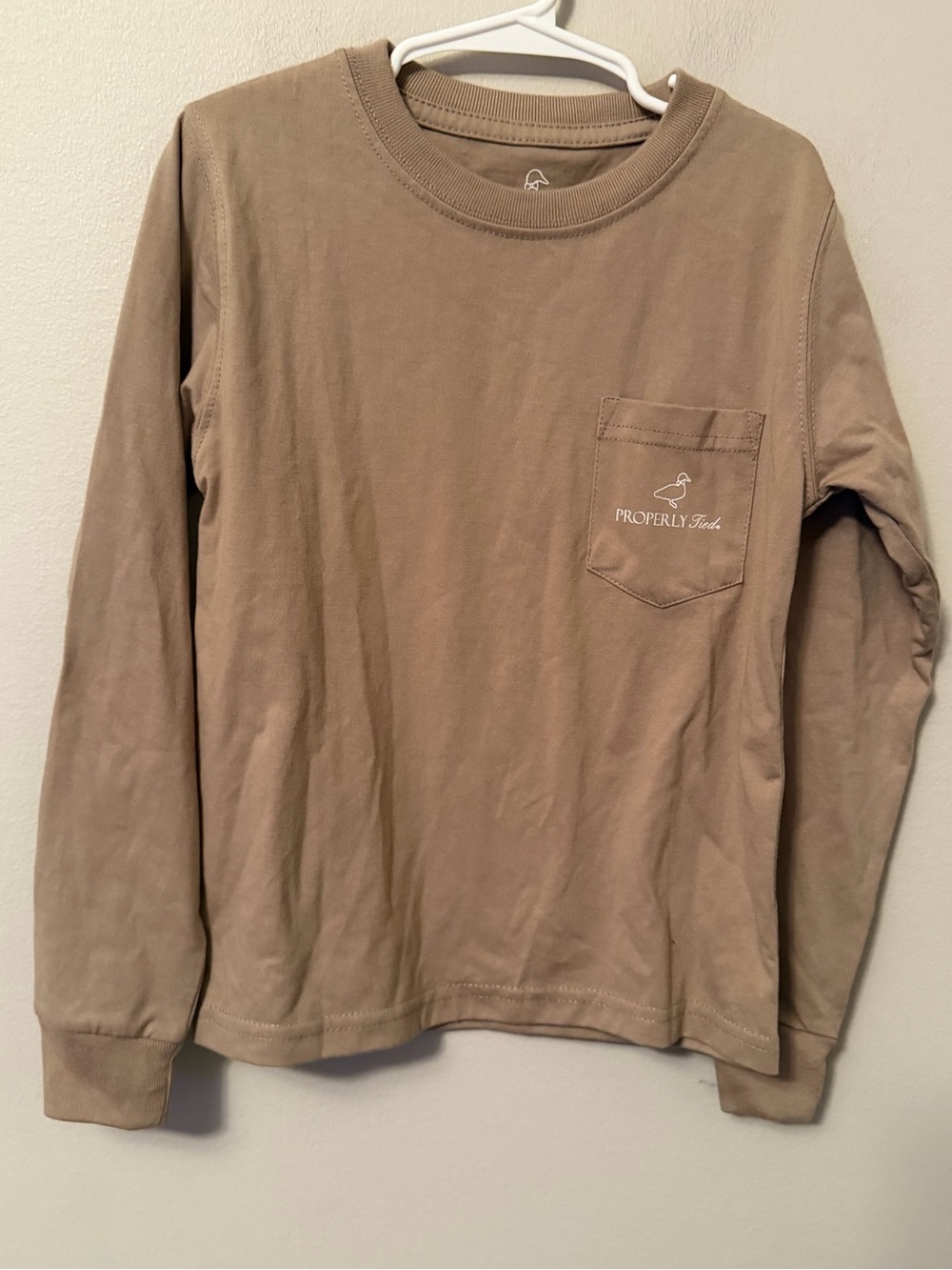 Properly Tied Brown Pocket Long Sleeve Shirt